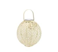 SMART GARDEN-Lanterne solaire Damasque en métal beige à LED blanc diamètre 22,5 cm