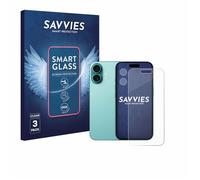 Smart Glass Protection d'écran en verre Savvies pour Apple iPhone 16 (Avant+Caméra) 3 Pièces