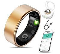 Smart Health Bague de santé pour homme et femme avec fréquence cardiaque, oxygène dans le sang, pression artérielle, moniteur de sommeil, compteur de pas, étanchéité IP68 pour iOS et