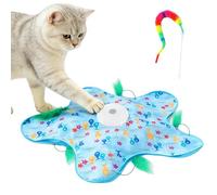 Smart Hide and Seek Interactive Cat Toys with Birdcall Automatic Kitten Toy | Stimulating Kitten Toys Rechargeable Moving Concealed Wand Feather for Indoor High Energy Cats Self Play(Little fish)