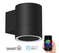 Smart Home Applique murale BIDO pour extérieur aluminium noir mat Downlight