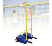 Smart Home, Ensemble de poteaux et Filets de Sport Robustes pour Badminton ou Volley-Ball en intérieur et en extérieur, idéal pour Le Jardin et Les terrains de Sport, Bleu sans Fil