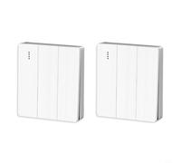 Smart Home Interrupteur mural sans fil avec minuterie, télécommande pour éclairage, 110-240 V CA, 10-100 W, blanc (triple contrôle)