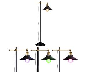 Smart Home Lampadaire Lampadaire d'appoint Lampe de salon, réglable en hauteur, métal laiton vieilli, 1x E27 RGB LED CCT, LxlxH 50x30x155cm