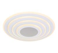 Smart Home Plafonnier LED CCT Salon Smart Plafonnier App Chambre à coucher, télécommande à intensité variable, 1x Smart LED 40W 2700-6500 Kelvin, DxH 40x7 cm