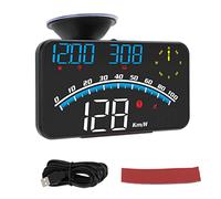 Smart HUD LED Écran Haute Définition Vitesse D'alarme Multifonction GPS Compteur De Vitesse Universel 5V pour Voitures Camions (Bleu)