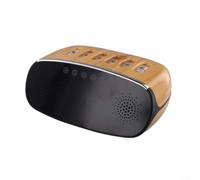 Smart Humidificateur à affichage numérique 7 couleurs de lumière | Combine humidification, heure et musique, fonctionnement silencieux, réservoir de 500 ml, aspect bois chaud pour table de