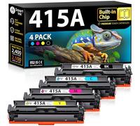 Smart Ink 415A 415 Toner Compatible avec Puce pour HP 415A 415 A (Noir, Cyan, Magenta, Jaune) en Remplacement de Laserjet Pro MFP M479fdw M479fdn M479fdw M454dw M454dn (W2030A W2031A W2032A W2033A)