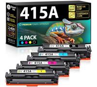 Smart Ink 415A 415 Toner Compatible Pack de 4 (Noir Cyan Magenta Jaune) | Avec puce, pour HP 415A 415 A 415X, LaserJet Pro MFP M479fdw M479fdn M479fdw M454dw M454dn (W2030A W2031A W2032A W2033A)