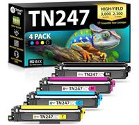 Smart Ink Cartouches de Toner Compatible pour Brother TN247 TN243-CMYK TN 243 TN 247 (Noir Cyan Magenta Jaune) Compatibles pour Brother MFC-L3750CDW DCP-L3550CDW MFC-L3770CDW HL-L3270CDW HL-L3230CDW