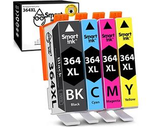 Smart Ink Compatible Remplacement des Cartouches d'encre pour HP 364 XL 364XL High Yield 4 Pack (BK &C/M/Y) pour HP Photosmart 5510 5520 6510 6525 B210a C5380 Deskjet 3070A 3520 Officejet 4620 4622