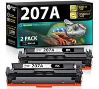 Smart Ink Lot de 2 Toners compatibles 207A avec Puce pour HP 207A HP 207X (Noir) en Remplacement de Color LaserJet Pro MFP M283fdw M282nw M283cdw M283fdn Color LaserJet Pro M255dw M255nw