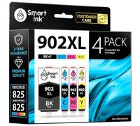 Smart Ink - Lot de 4 cartouches d'encre rechange compatibles avec HP 902XL technologie puce avancée pour imprimantes Officejet Pro 6974, 6968, 6978, 6975, 6960, 6951, 6954, 6956, 6958, 6950 et 6962
