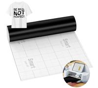 Smart Iron on pour Cricut Explore 3/Maker 3 Smart Heat Transfer Rouleau de vinyle HTV autocollant en polyuréthane pour tissus et t-shirts Noir 33 x 200 cm