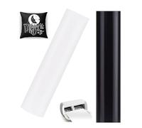 Smart Iron on pour Cricut Joy Xtra, 2 rouleaux Smart Heat Transfer Vinyl 24cm*200cm Noir + Blanc Smart Iron on Film vinyle Traceur Autocollant PU Film de traçage Textile pour DIY Tissus T-Shirts