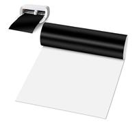 Smart Iron on pour Cricut Joy Xtra - 24 x 500 cm - Noir - Film pour traceur textile Smart Heat Transfer Vinyle - Film flexible à repasser sans tapis de découpe - Pour t-shirts, sweats à capuche