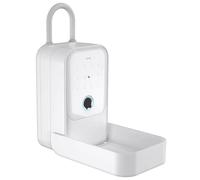 Smart Key Lock Box, Bluetooth Lock Box with Fingerprint & Passcode & Access Card & Key & APP Control, White
