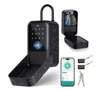 Smart Key Lock Box Boîte de verrouillage Bluetooth avec empreinte digitale, code de passeport, carte d'accès, clé manuelle et contrôle de l'application, empreinte digitale