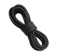 Smart Laces Lacets de rechange en cuir véritable de 3 à 4 mm d'épaisseur, coupe carrée, noir, marron foncé, idéal pour bateau et terrasse, chaussures habillées, mocassins, baskets et bottes