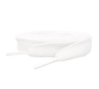 Smart Laces Lacets plats colorés de 15 mm de large, lacets de rechange idéaux pour baskets, baskets pour adultes ou enfants, blanc, 120