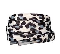 Smart Laces Lacets plats et rubans imprimés léopard des neiges, zèbre, lacets de chaussures de rechange idéaux pour baskets, lacets pour adultes ou enfants, Léopard des neiges, 120