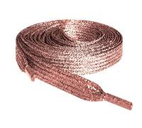 Smart Laces® Lacets plats métalliques scintillants pour chaussures de 120 cm, idéal pour les enfants, les filles et les femmes, Or rose, bordeaux, rouge, rose, blanc, noir, bleu, bleu royal, bleu