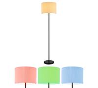 Smart Lampadaire textile nature Lampe sur pied App gradable Lampe de salon debout, métal, RGB LED 5W 470Lm blanc chaud froid, H 152 cm