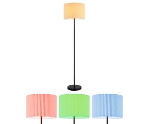 Smart Lampadaire textile nature Lampe sur pied App gradable Lampe de salon debout, métal, RGB LED 5W 470Lm blanc chaud froid, H 152 cm
