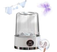 Smart Laundry Cup, Wireless Portable Laundry Cups, Rechargeable Portable Cordless Mini Washing Machine, with LCD Display, For Small Clothes, Home,Hotel And Camping (White)