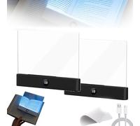 Smart LED Book Light Treasure Box, Rechargeable Flat Reading Lamp Full Page Portable Multi, for in Bed at Night, Funny Gifts Readers Kids Women Men (Black-2pcs)