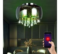 Smart LED Cristal Couvrir Lampe RGB Changement Google Alexa Intensité Variable