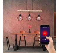 Smart LED Lampe De Plafond Google Alexa Bois Bâton Suspendue Variateur RGB