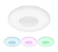 Smart LED plafonnier dimmable via app plafonnier RGB changement de couleur lampe de salon, 17W 2100lm blanc chaud - blanc froid, DxH 34 x 7 cm