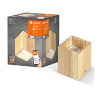 LEDVANCE Plafonnier WiFi SMART+ DECOR Wood, 8W, 640lm, blanc réglable (3000K à 6500K), dimmable, bois certifié FSC, contrôlable par application, compatible avec Amazon, Google, etc.