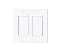 Smart Life WiFi Timer Light Switch Wall Button Pusher On Off 220V Wireless 2 3 4 Gang Two Way Remote Control(2 Gang,Single Way)