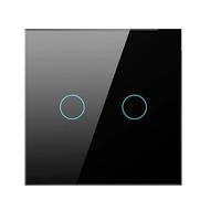 Smart Light Switch ZigBee Avatto LZTS02-EU-B2 2 Way No Neutral TUYA (Black)