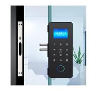 Smart Lock, Serrure à empreinte digitale intelligente Bluetooth for porte coulissante en verre, crochet électronique for carte numérique, application de déverrouillage à distance(A)