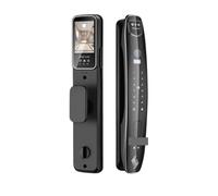 Smart Lock, Serrure de porte intelligente 3D, caméra sécurité, moniteur, empreinte digitale, mot passe, biométrique, clé électronique, déverrouillage(CS7(6068-S))