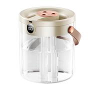 Smart Mist Humidifier - Air Purifier for Comfort | ABS Synthetic with Digital Display, Triple Nozzle High Mist Output, Quiet Process, Household Moisture Control for Bedroom Living Room Nursery