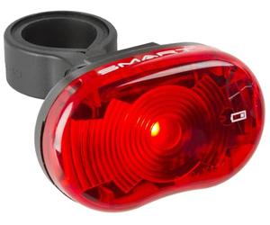 Smart Mixte - Star Feu arrière à Batterie pour Adulte Noir/Rouge