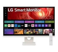 SMART Monitor LG 27 IPS Blanc 3840x2160 16:9 IPS 5ms 350cd/m² 60Hz HDMI USB-C Sortie Casque Webcam HPs Télécommande WebOs Pied Inclinable