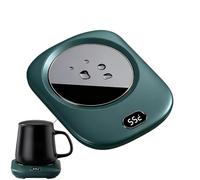 Smart Mug Warmer - USB Powered, Heated Desk Coaster, Digital Display | Constant Heat, USB Beverage Plate, Digital Temperature Mat for Home, Office, Dorm, Tea, Milk, Coffee, Winter, Christmas