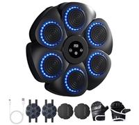 Smart Music Boxing Machine, machine à poinçonnage musicale avec lumière RVB, machine d'entraînement musicale de boxe murale avec gants, 9 modes ＆ ＆ ＆ ＆ ＆ ＆ ＆ ＆ ＆ ＆ ＆ ＆ 18 vitesses d'équipement de box