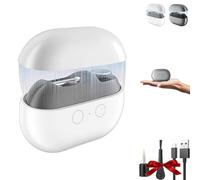Smart Nail Clipper, Electric Nail Clipper with Polishing, 3-in-1 Automatic Nails Trimmer, Two Grinding Head, with LED Light, Nails Scraps Storage and Polishing (White*1)