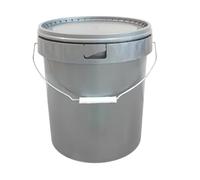 Smart Pack Seau avec couvercle, 18 l 14 L, 5 L, 3 L, seau en plastique, seau avec couvercle et poignée en métal, seau hermétique, seau à peinture vide, couleur blanche (1, 18 l gris)