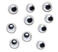 Smart Pack Ulls Movibles Adhesius 4 mm, 100 unités, Noir