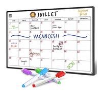 Smart Panda A3 Calendrier Magnétique Pour Frigo - Planifier Les Repas Familiaux, Listes De Courses ou Une Aide A L’étude - Tableau Aimanté - Mensuel - en Français