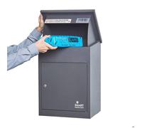SMART PARCEL BOX™ - Boîte aux lettres murale - Boite à colis - Gris foncé - Acier - Extérieur