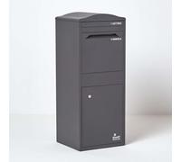 Smart Parcel Box - Boîte à Colis et boîte aux Lettres incurvée, étanche, en Acier galvanisé, Large, Gris foncé