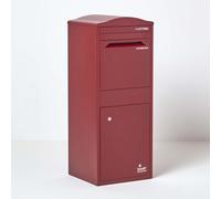 Smart Parcel Box - Boîte à Colis et boîte aux Lettres incurvée, étanche, en Acier galvanisé, Large, Bordeaux